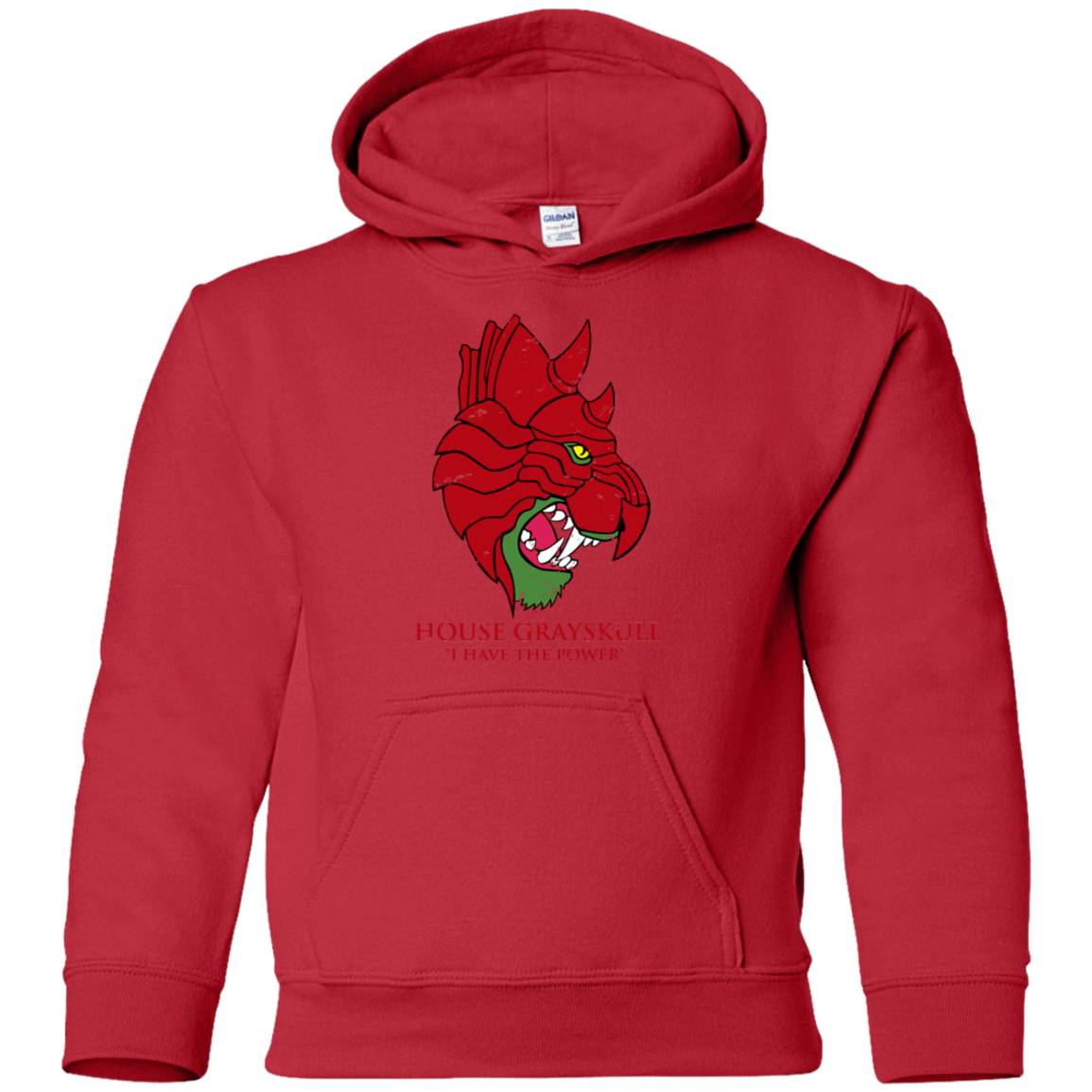 Sweatshirts Red / YS House GraySkull Youth Hoodie