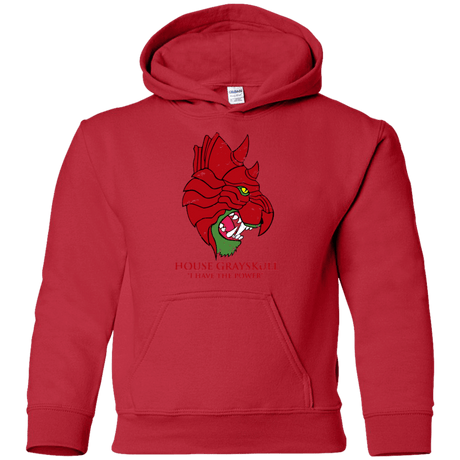 Sweatshirts Red / YS House GraySkull Youth Hoodie