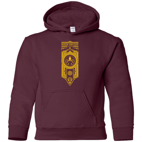 Sweatshirts Maroon / YS House Greyjoy Youth Hoodie