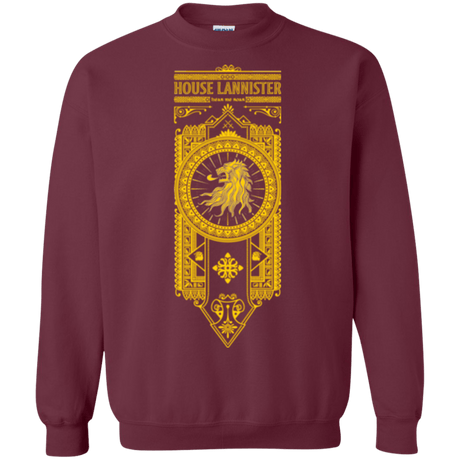 Sweatshirts Maroon / Small House Lannister (1) Crewneck Sweatshirt