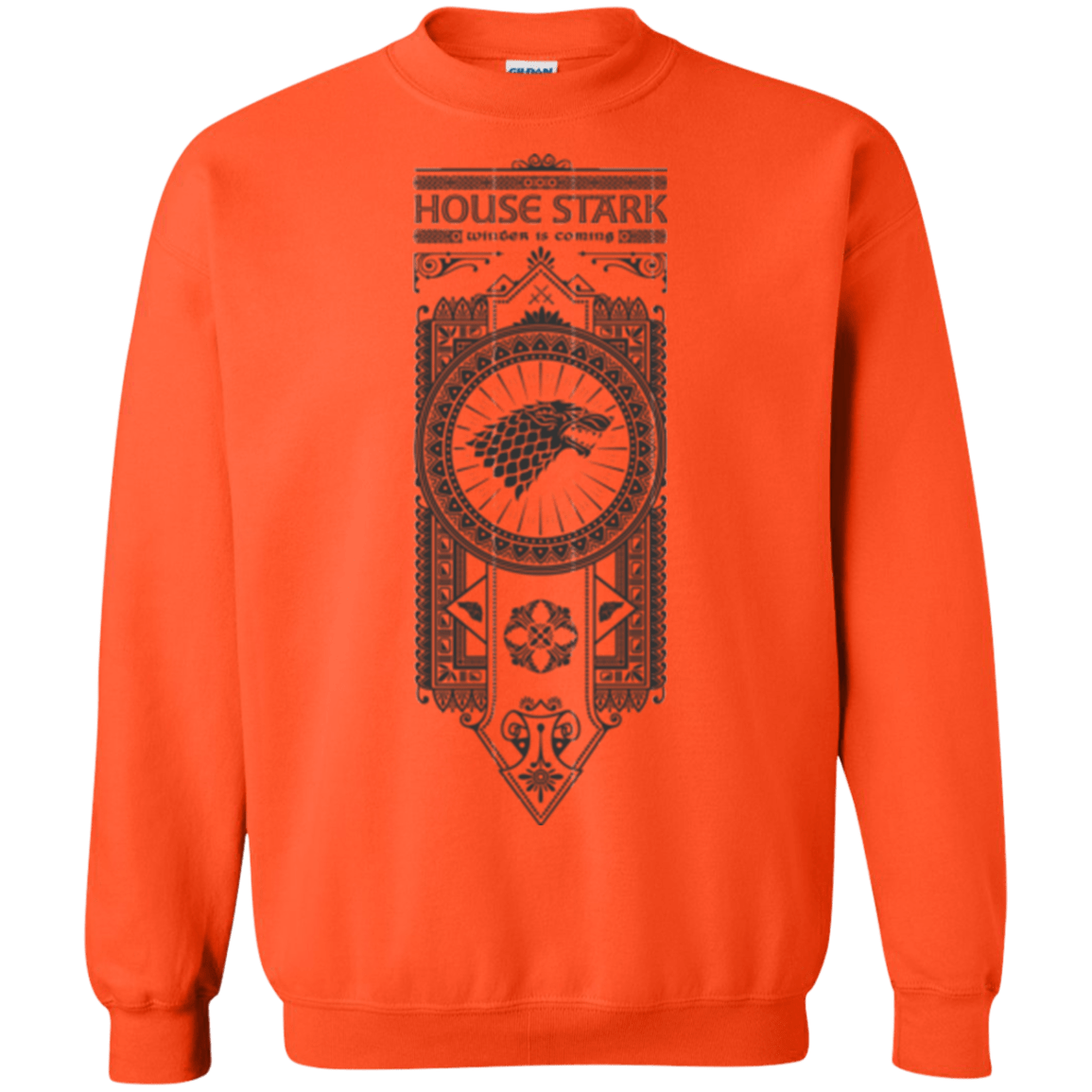 Sweatshirts Orange / Small House Stark Black Crewneck Sweatshirt