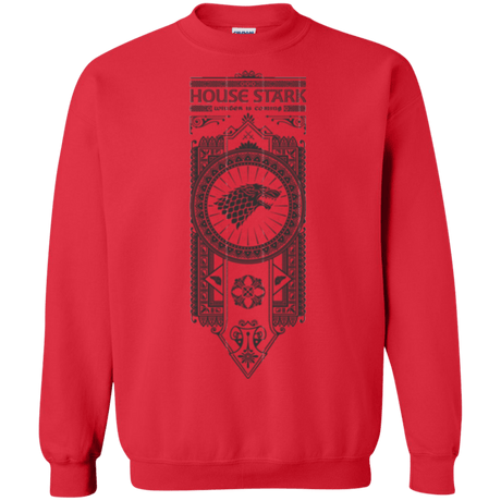 Sweatshirts Red / Small House Stark Black Crewneck Sweatshirt