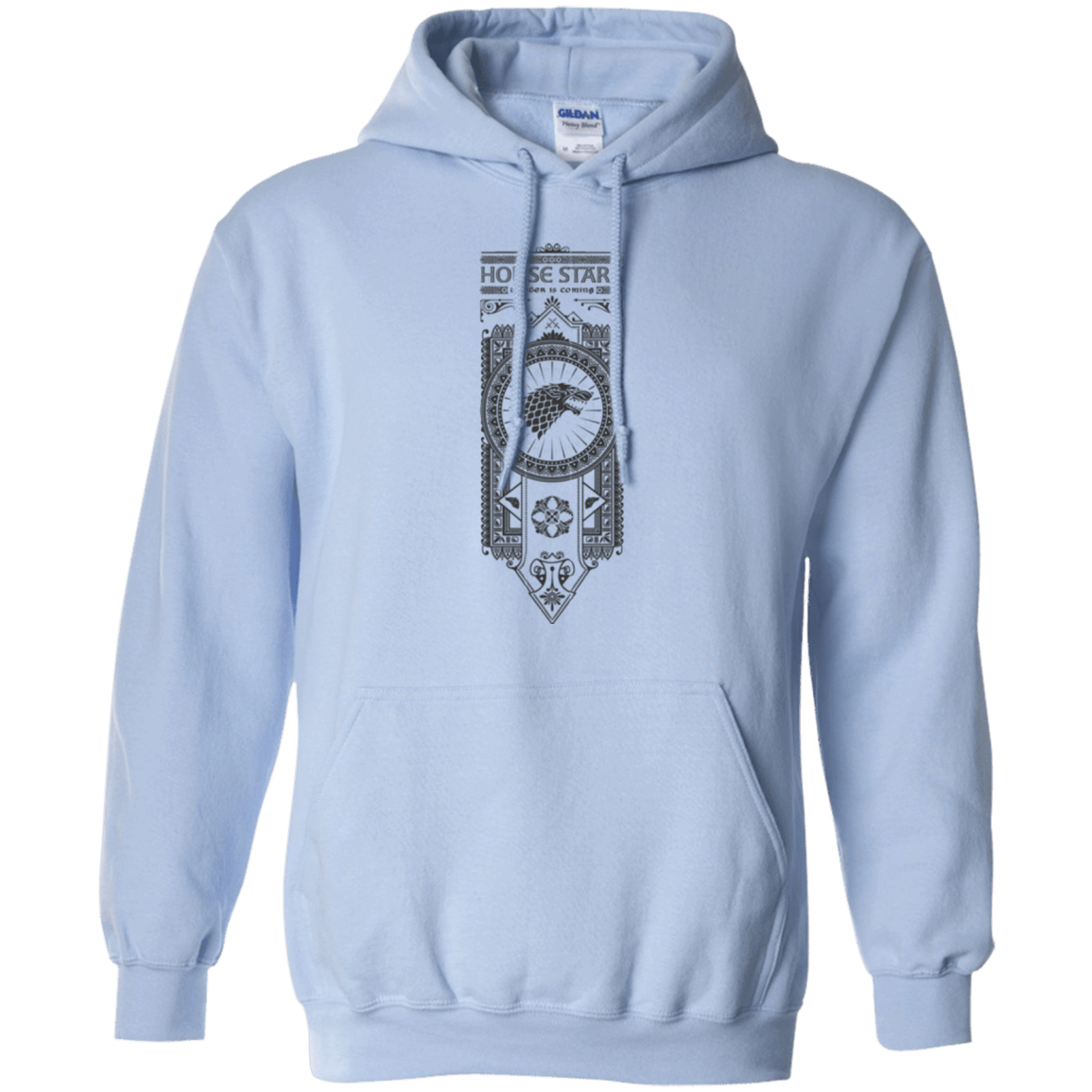 Sweatshirts Light Blue / Small House Stark Black Pullover Hoodie