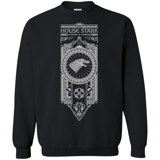 Sweatshirts Black / Small House Stark White Crewneck Sweatshirt