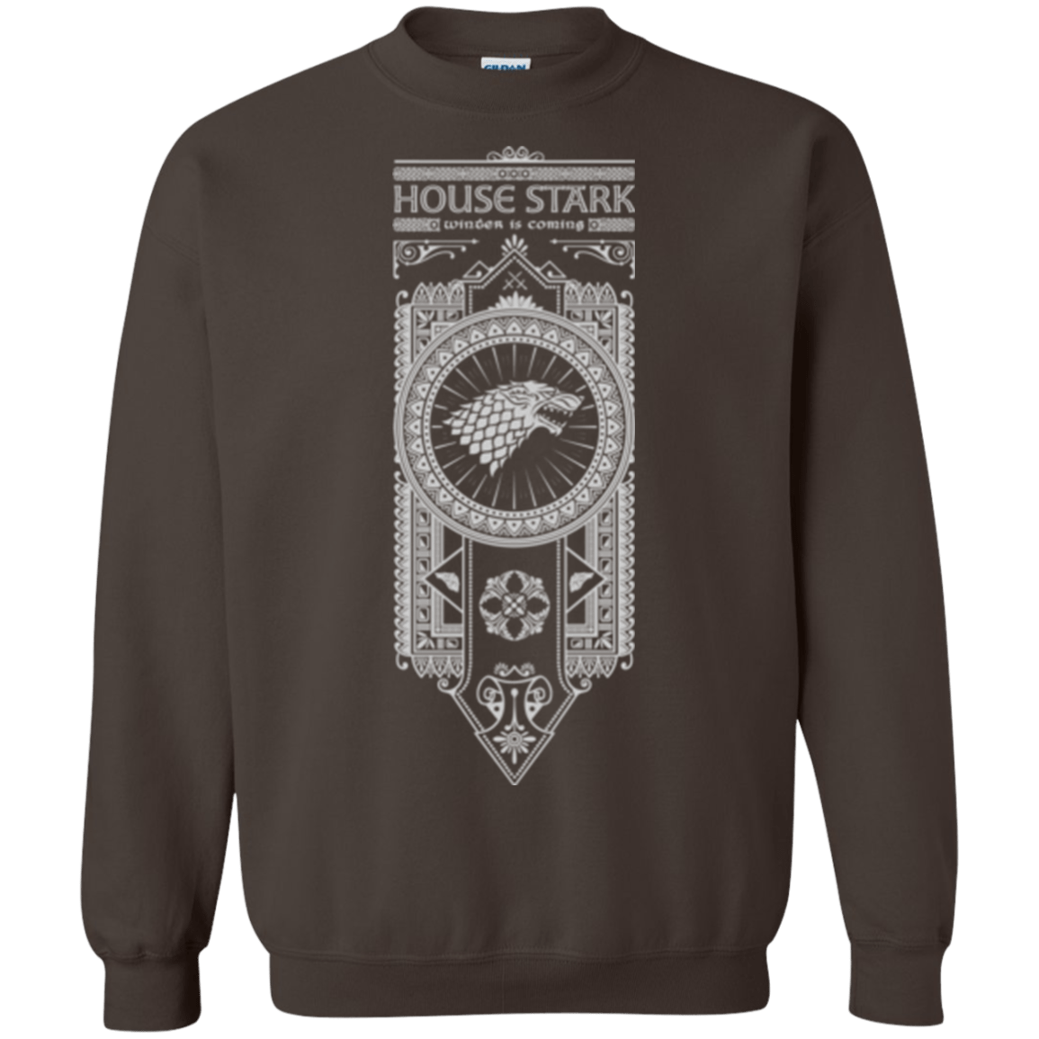 Sweatshirts Dark Chocolate / Small House Stark White Crewneck Sweatshirt