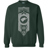 Sweatshirts Forest Green / Small House Stark White Crewneck Sweatshirt