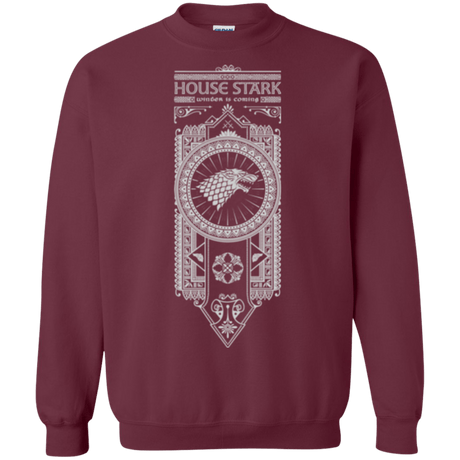 Sweatshirts Maroon / Small House Stark White Crewneck Sweatshirt