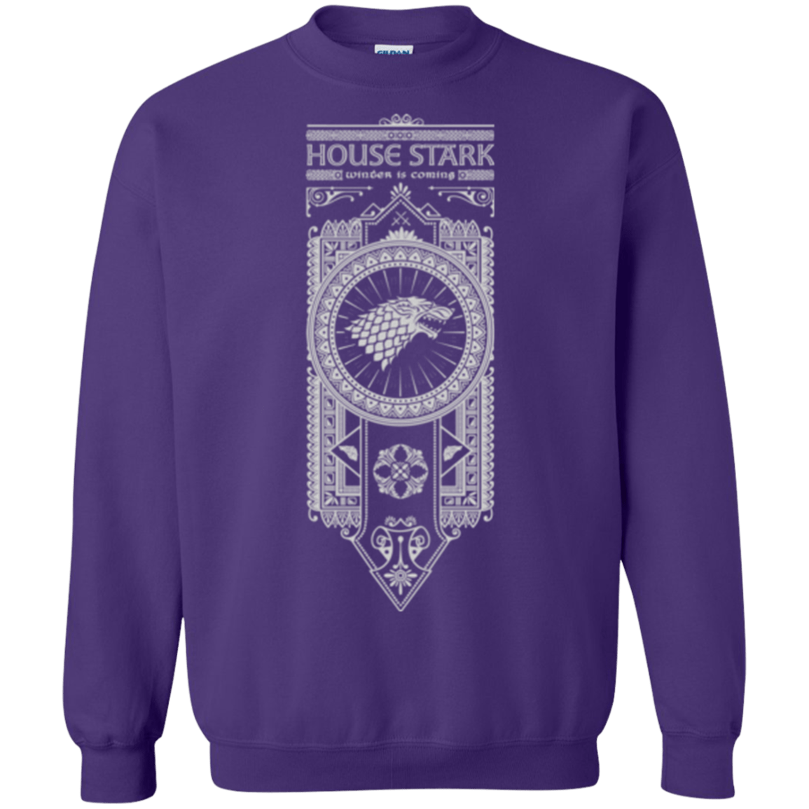 Sweatshirts Purple / Small House Stark White Crewneck Sweatshirt