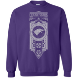 Sweatshirts Purple / Small House Stark White Crewneck Sweatshirt