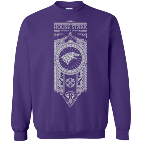 Sweatshirts Purple / Small House Stark White Crewneck Sweatshirt