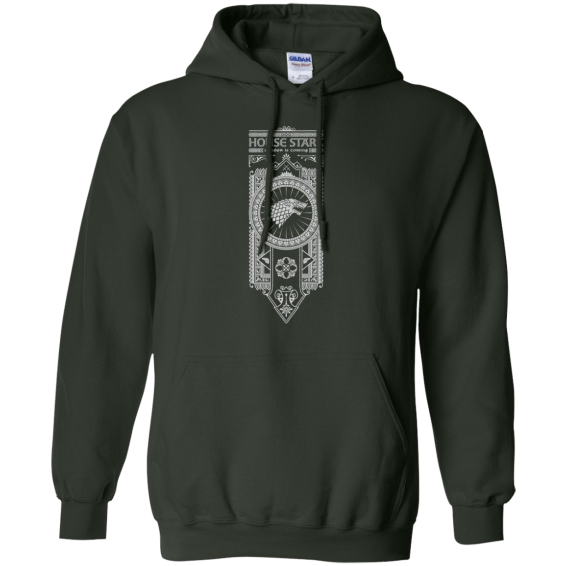 Sweatshirts Forest Green / Small House Stark White Pullover Hoodie