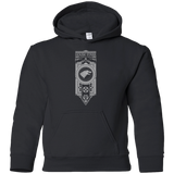 Sweatshirts Black / YS House Stark White Youth Hoodie