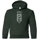 Sweatshirts Forest Green / YS House Stark White Youth Hoodie
