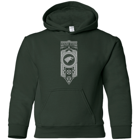 Sweatshirts Forest Green / YS House Stark White Youth Hoodie