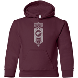 Sweatshirts Maroon / YS House Stark White Youth Hoodie