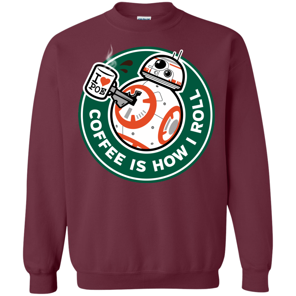 Sweatshirts Maroon / Small How I Roll Crewneck Sweatshirt