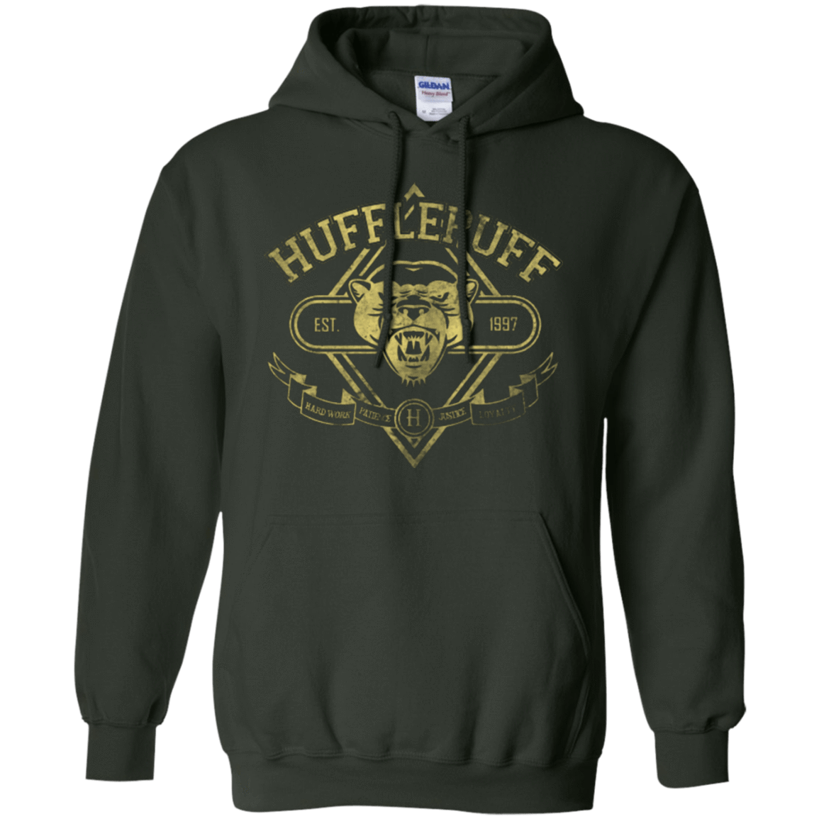 Sweatshirts Forest Green / Small HUFFLEPUFF Pullover Hoodie