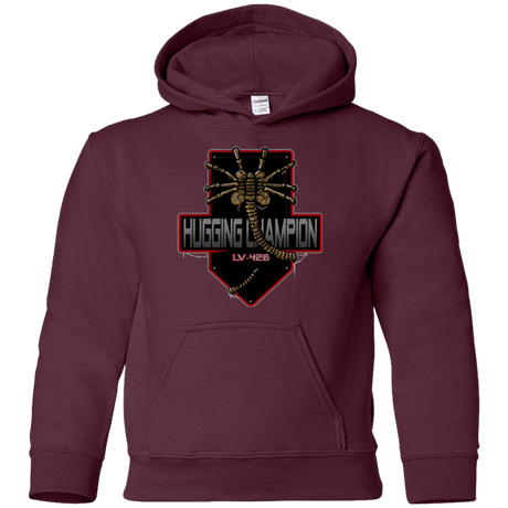 Sweatshirts Maroon / YS Hugging Champ Youth Hoodie
