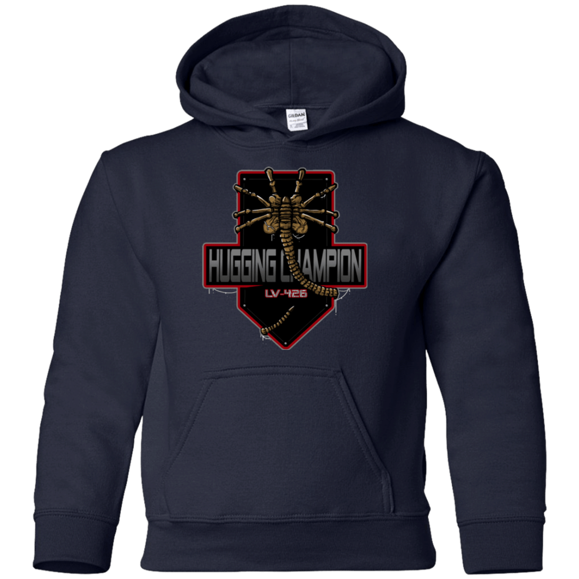 Sweatshirts Navy / YS Hugging Champ Youth Hoodie