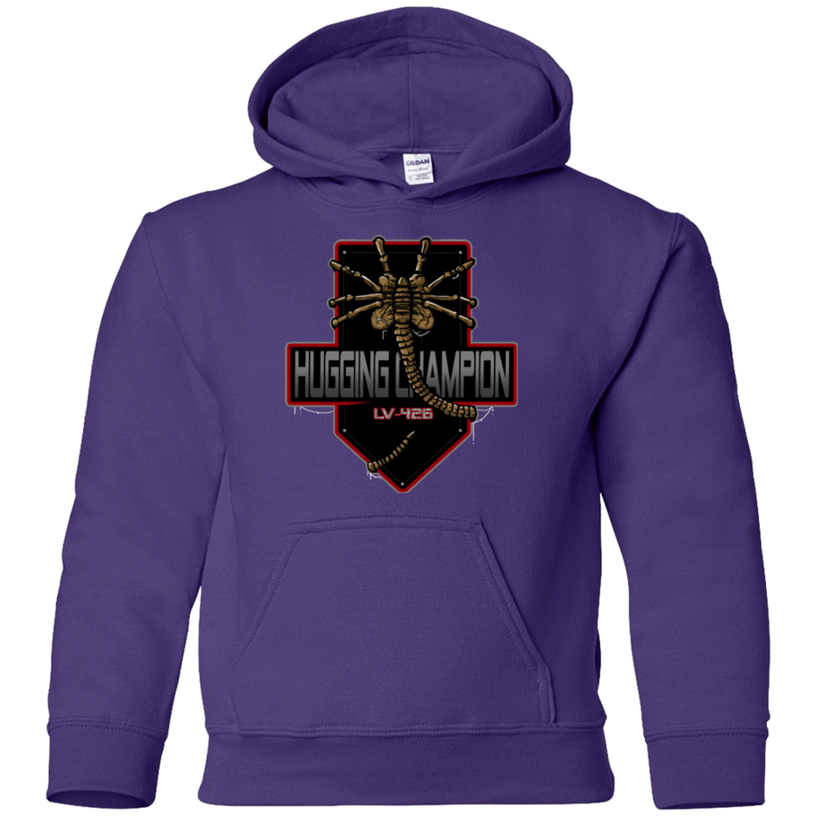 Sweatshirts Purple / YS Hugging Champ Youth Hoodie
