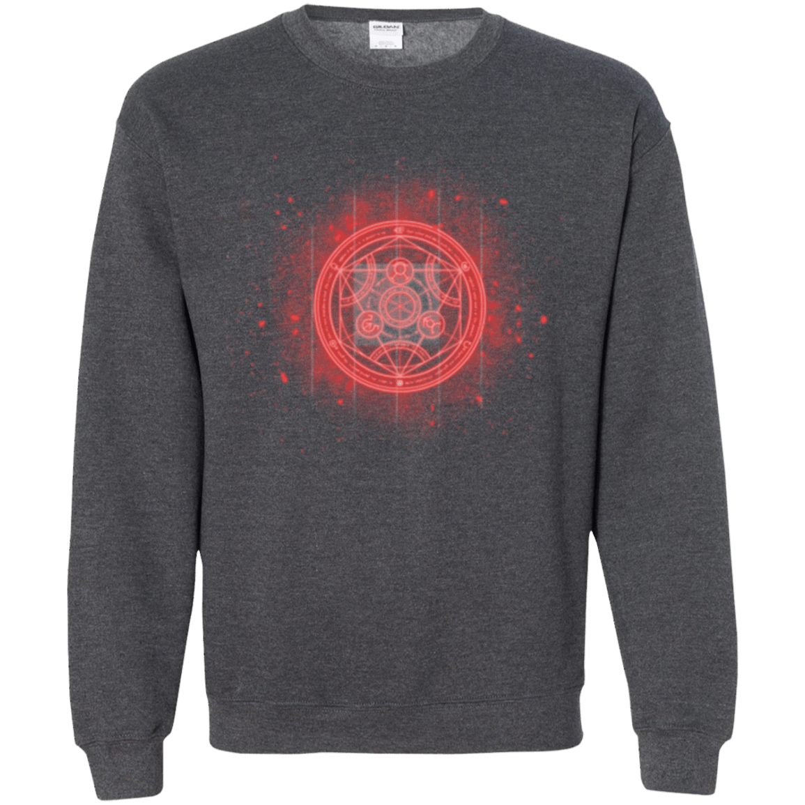 Sweatshirts Dark Heather / Small Human Transmutation Circle Crewneck Sweatshirt