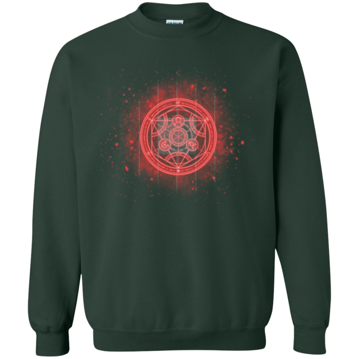 Sweatshirts Forest Green / Small Human Transmutation Circle Crewneck Sweatshirt