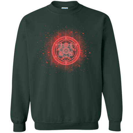Sweatshirts Forest Green / Small Human Transmutation Circle Crewneck Sweatshirt