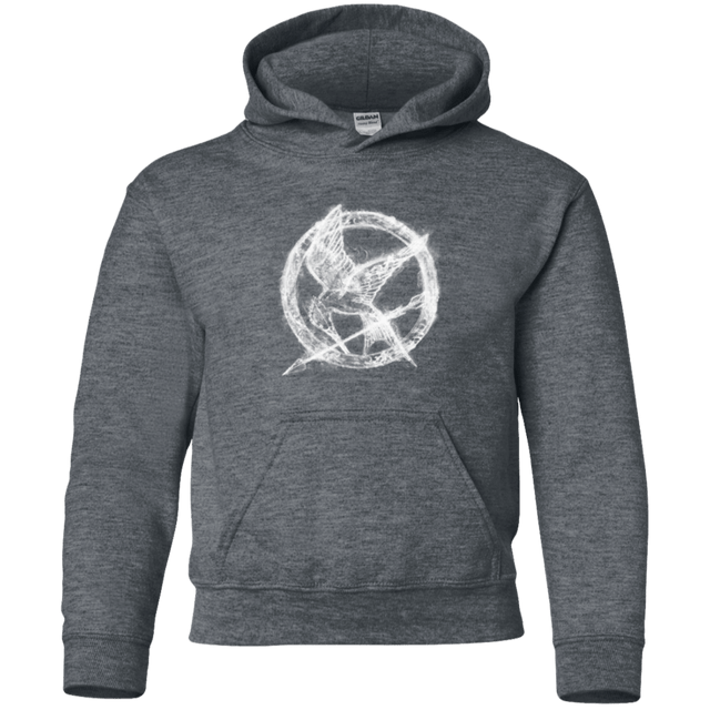 Sweatshirts Dark Heather / YS Hunger Games Smoke Youth Hoodie