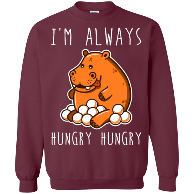 Sweatshirts Maroon / Small Hungry Hungry Crewneck Sweatshirt