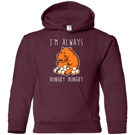 Sweatshirts Maroon / YS Hungry Hungry Youth Hoodie