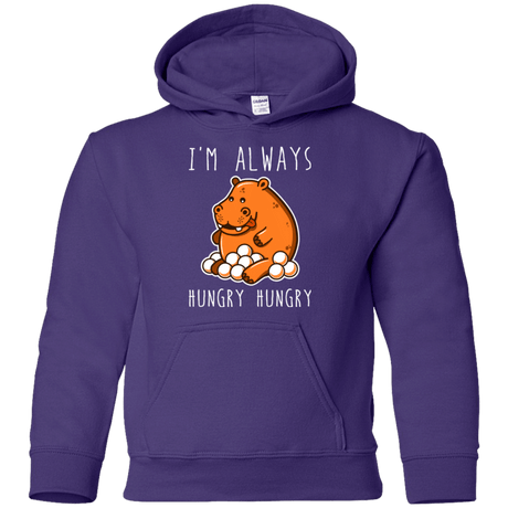 Sweatshirts Purple / YS Hungry Hungry Youth Hoodie