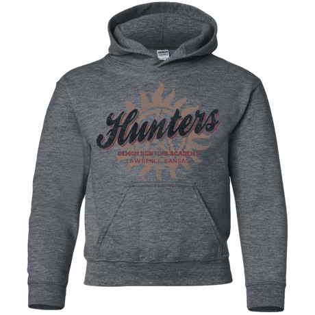 Sweatshirts Dark Heather / YS Hunters Academy Youth Hoodie