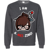 Sweatshirts Dark Heather / Small I Am A Mei Zing Crewneck Sweatshirt