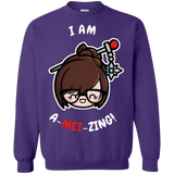 Sweatshirts Purple / Small I Am A Mei Zing Crewneck Sweatshirt