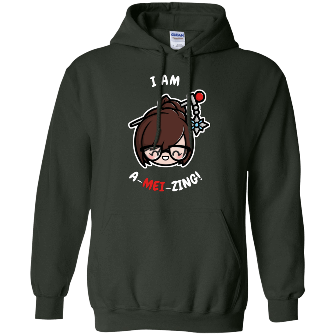 Sweatshirts Forest Green / Small I Am A Mei Zing Pullover Hoodie