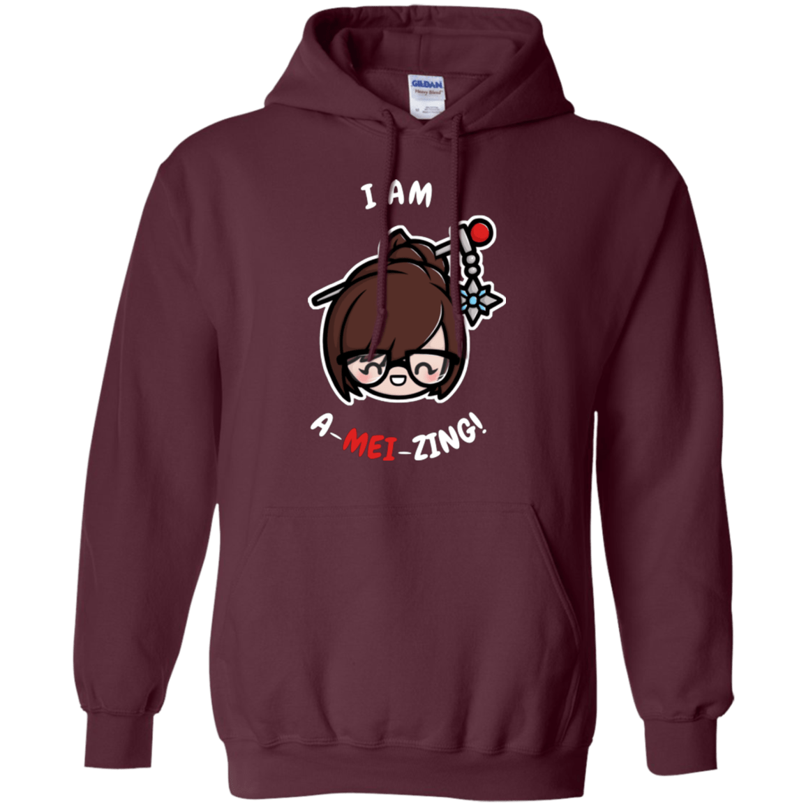 Sweatshirts Maroon / Small I Am A Mei Zing Pullover Hoodie