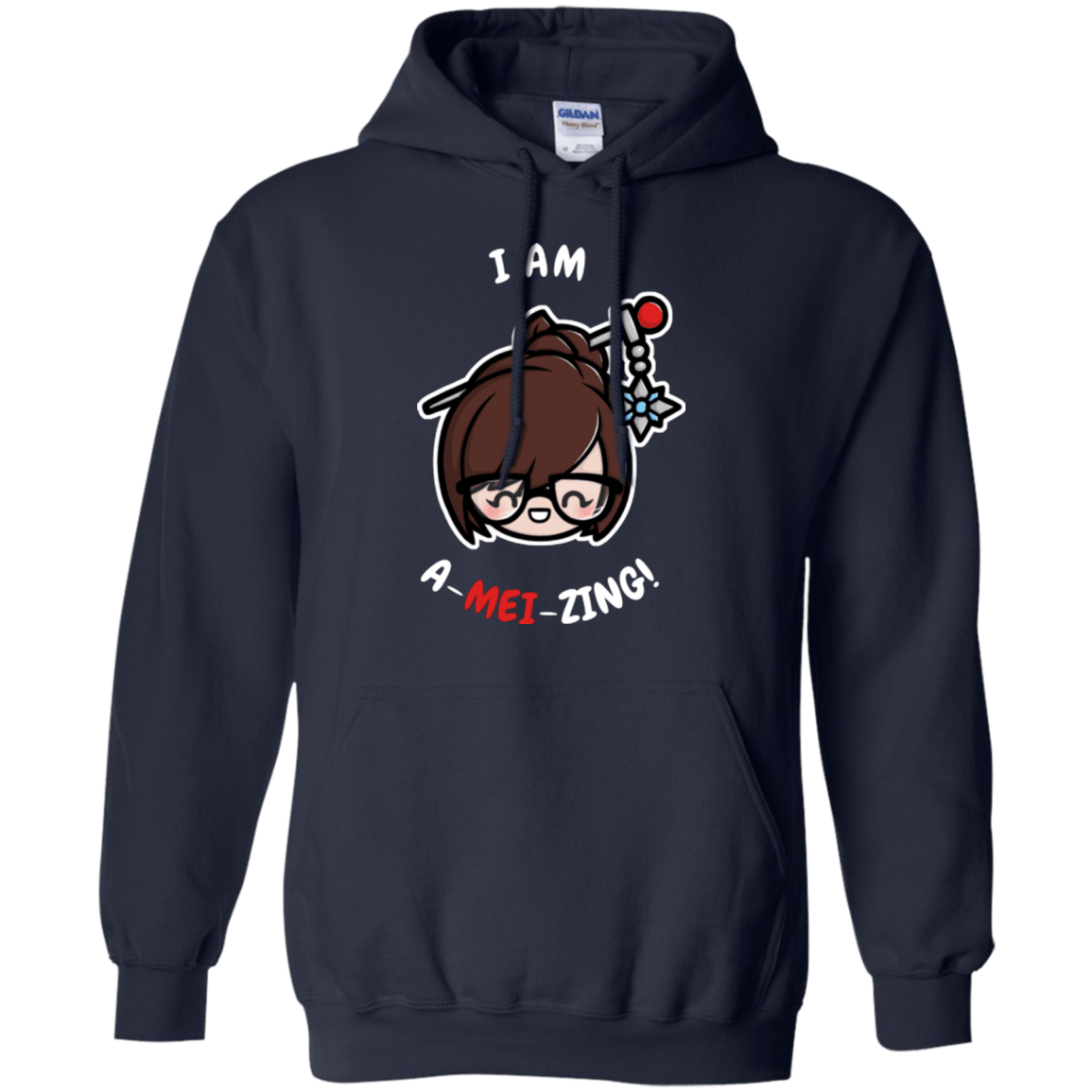 Sweatshirts Navy / Small I Am A Mei Zing Pullover Hoodie