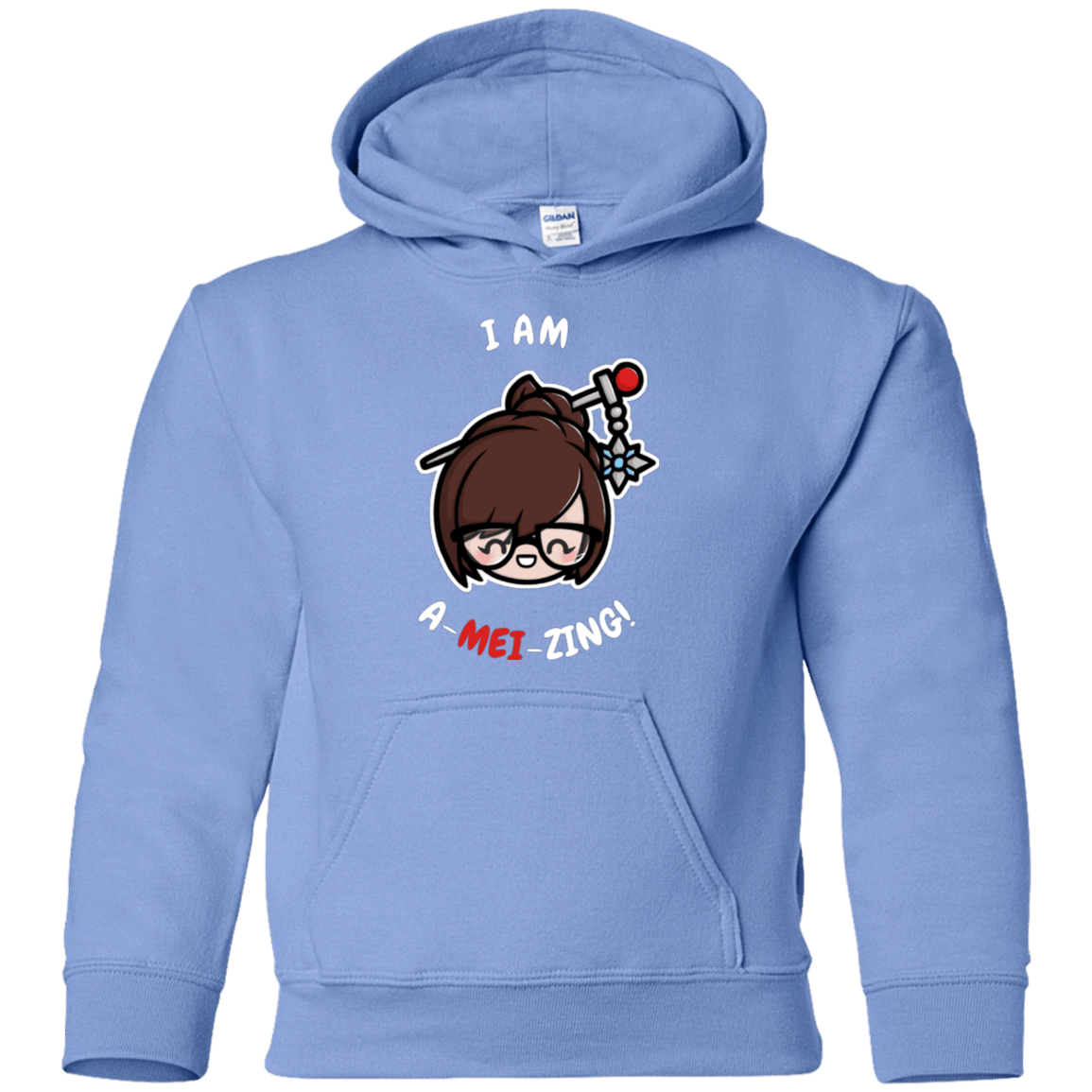 Sweatshirts Carolina Blue / YS I Am A Mei Zing Youth Hoodie