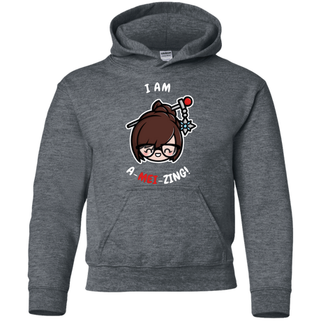 Sweatshirts Dark Heather / YS I Am A Mei Zing Youth Hoodie