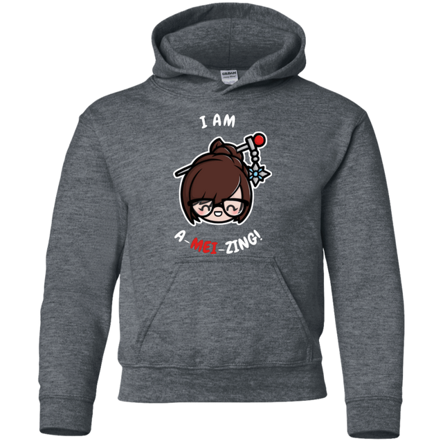 Sweatshirts Dark Heather / YS I Am A Mei Zing Youth Hoodie