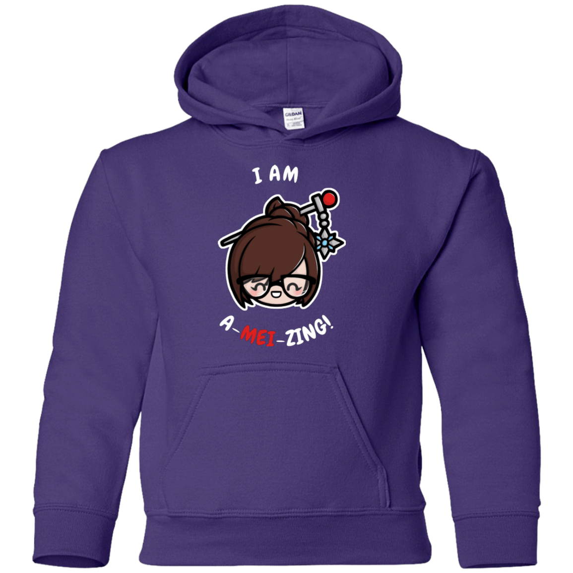 Sweatshirts Purple / YS I Am A Mei Zing Youth Hoodie