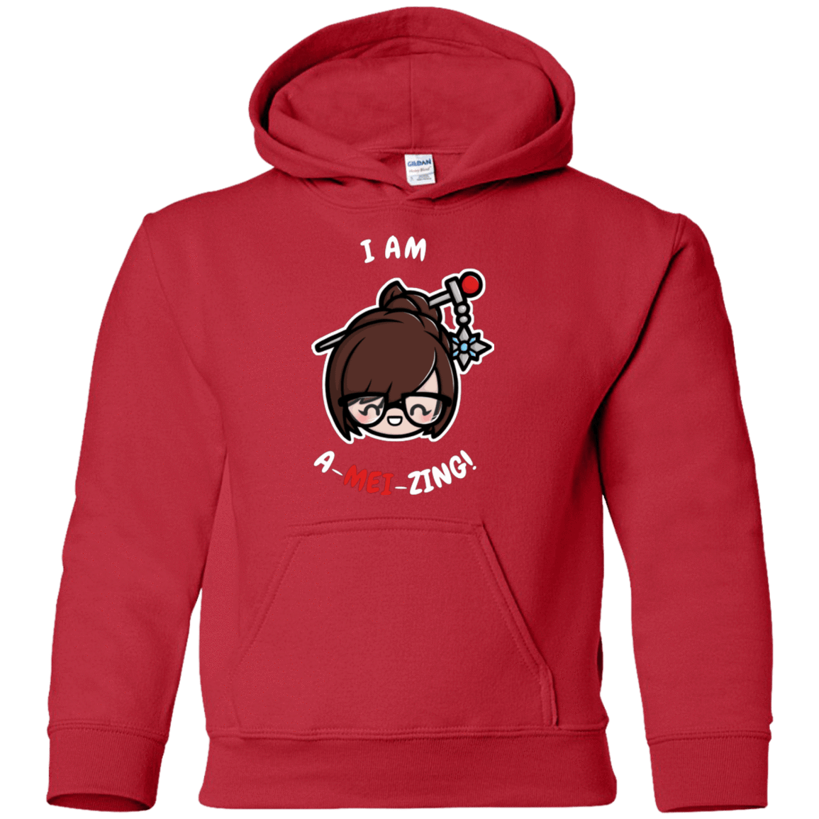 Sweatshirts Red / YS I Am A Mei Zing Youth Hoodie