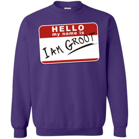 Sweatshirts Purple / Small I am Groot Crewneck Sweatshirt