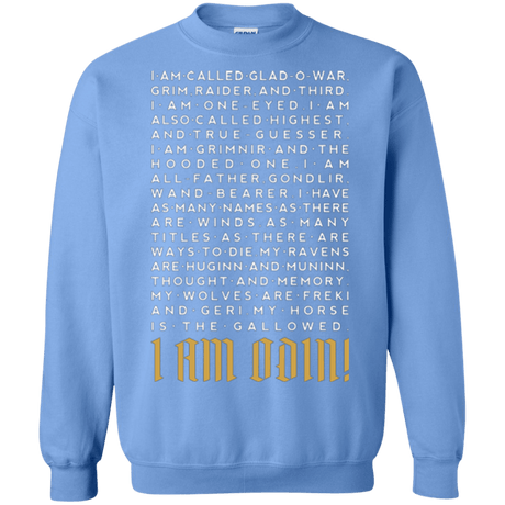 Sweatshirts Carolina Blue / Small I am Odin Crewneck Sweatshirt