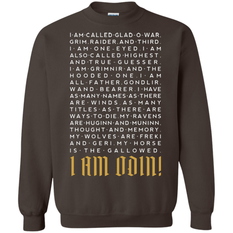 Sweatshirts Dark Chocolate / Small I am Odin Crewneck Sweatshirt