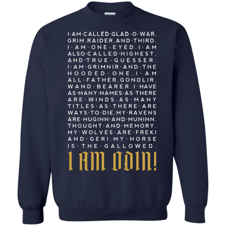 Sweatshirts Navy / Small I am Odin Crewneck Sweatshirt