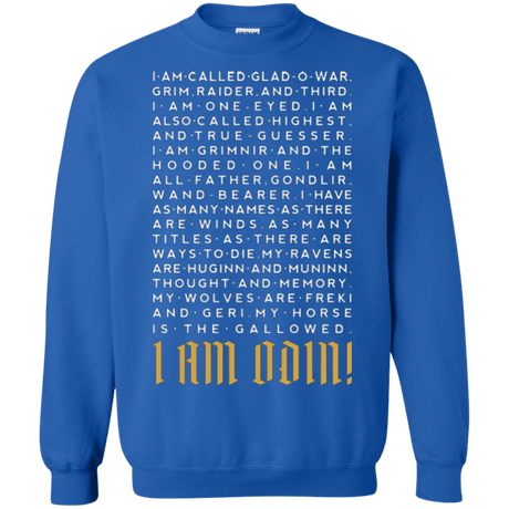 Sweatshirts Royal / Small I am Odin Crewneck Sweatshirt