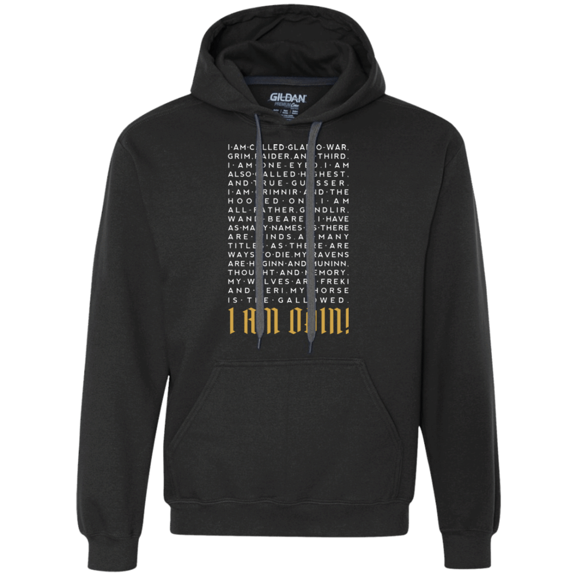 Sweatshirts Black / Small I am Odin Premium Fleece Hoodie
