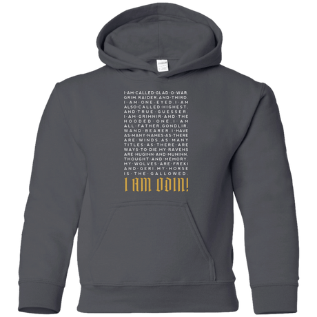 Sweatshirts Charcoal / YS I am Odin Youth Hoodie