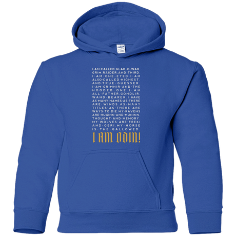Sweatshirts Royal / YS I am Odin Youth Hoodie